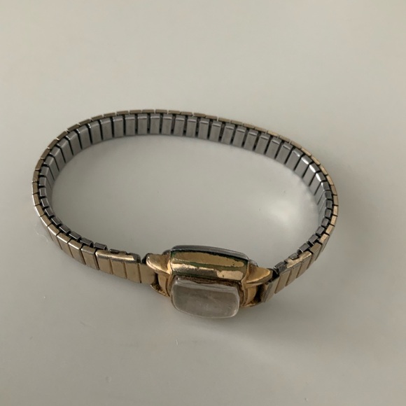 Vintage Gold & Silver Expansion Stretchy Band Wrist Watch Unisex Adult Unique - Picture 7 of 16